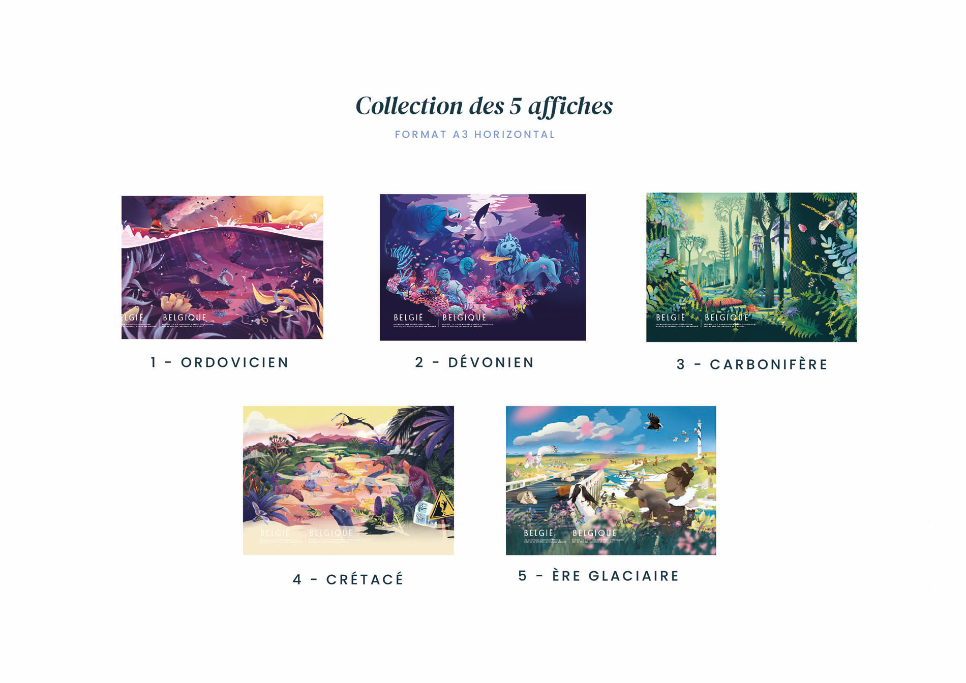 collection 5 affiches scientifiques