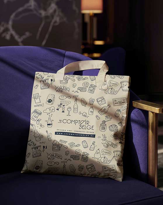 tote bag illustrations univers de marque
